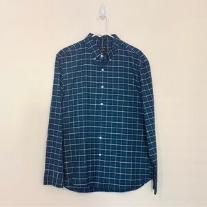 J. Crew Blue Plaid Button Down Shirt - L